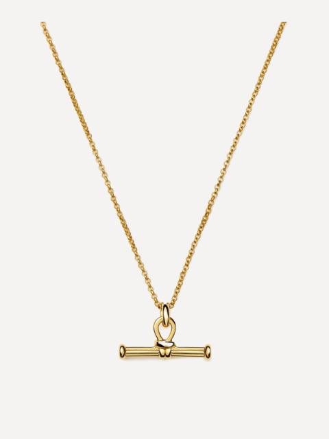 MISSOMA 18ct Gold-Plated Ridge T-Bar Pendant Necklace