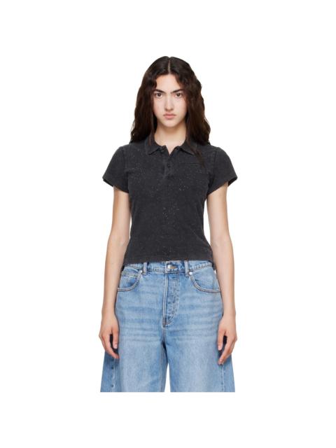 Alexander Wang Black Shrunken Polo