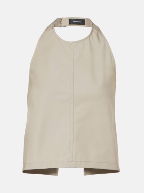 WARDROBE.NYC Halterneck cotton-blend top