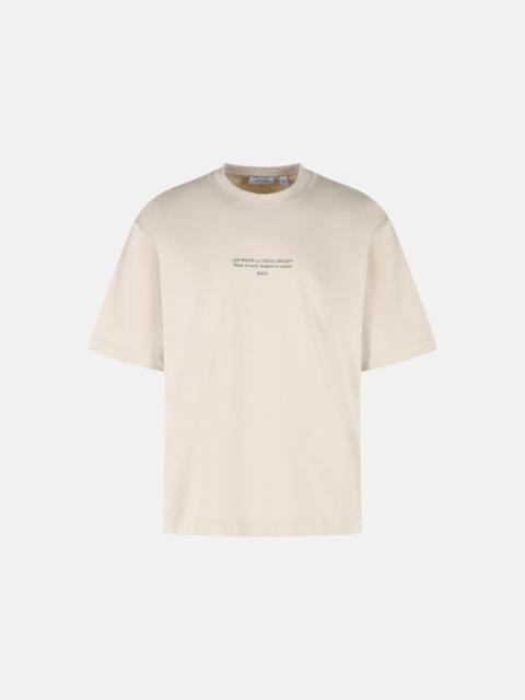 Off-White 'STATEMENT' 'STONE' COTTON T-SHIRT