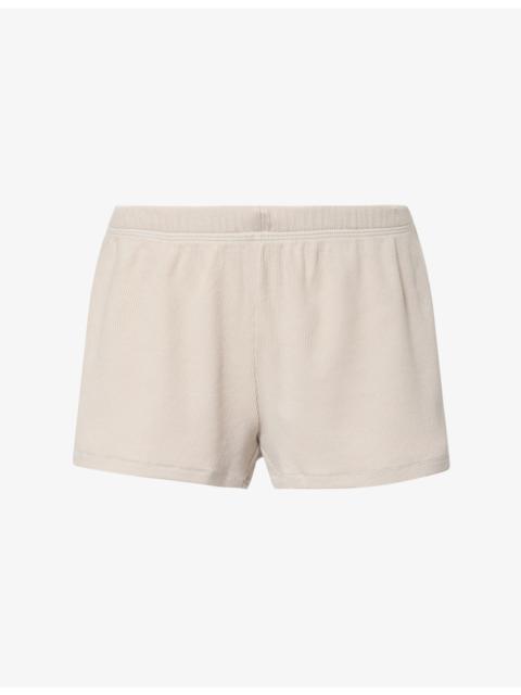 SKIMS Loose Rib Cotton-Jersey Shorts