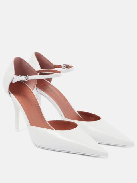 Amina Muaddi Barbara Mary Jane leather pumps