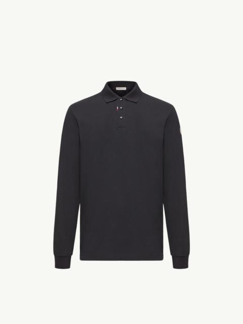 Moncler Logo Cotton Piquet Polo Shirt
