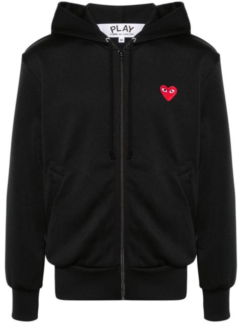 Comme des Garçons PLAY heart-embroidered zip-up hoodie