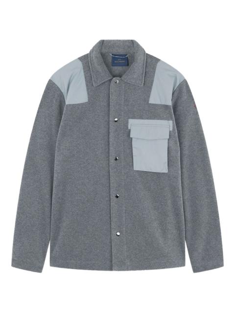 Paul & Shark panelled fleece shirt