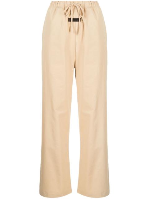 ESSENTIALS logo-patch drawstring-waistband trousers