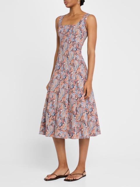 VERONICA BEARD Jolie Fit-And-Flare Midi Dress