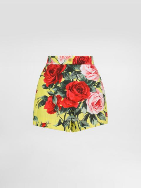 Dolce & Gabbana Bouquet-print poplin shorts