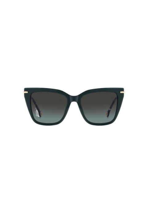 CAROLINA HERRERA square-frame patterned-arms sunglasses