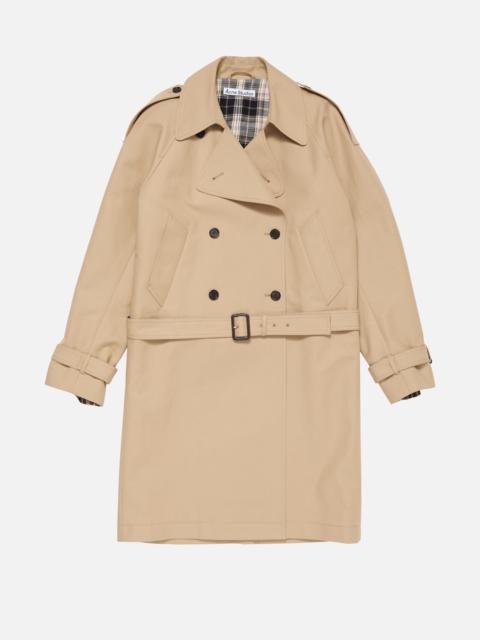 Acne Studios Satin Trench Coat - Beige