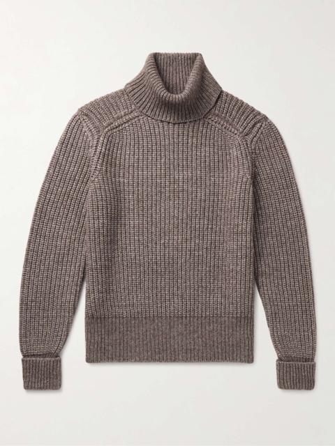 Loro Piana Ribbed Cotton, Yak and Virgin Wool-Blend Rollneck Sweater
