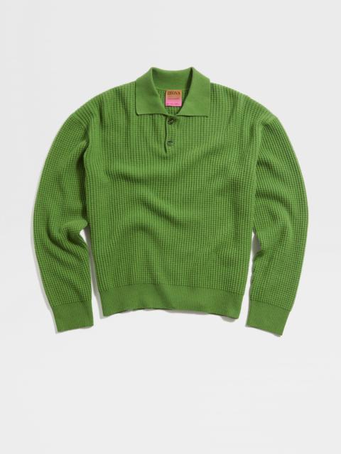 ZEGNA ZEGNA X THE ELDER STATESMAN OASI CASHMERE POLO SHIRT