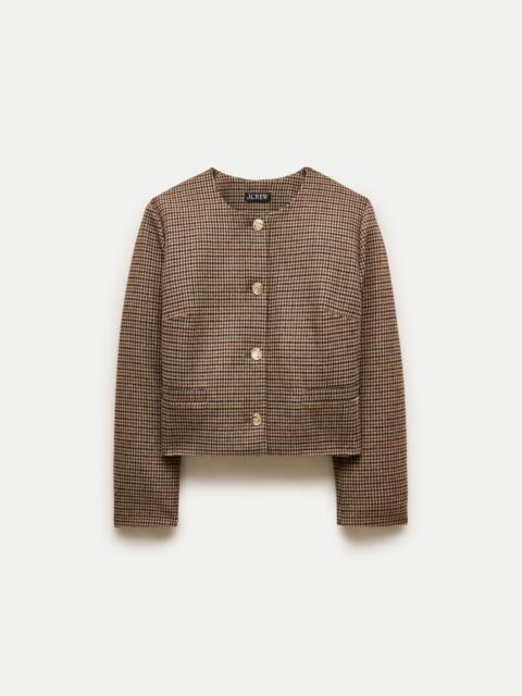 J.CREW Lady jacket in houndstooth wool blend