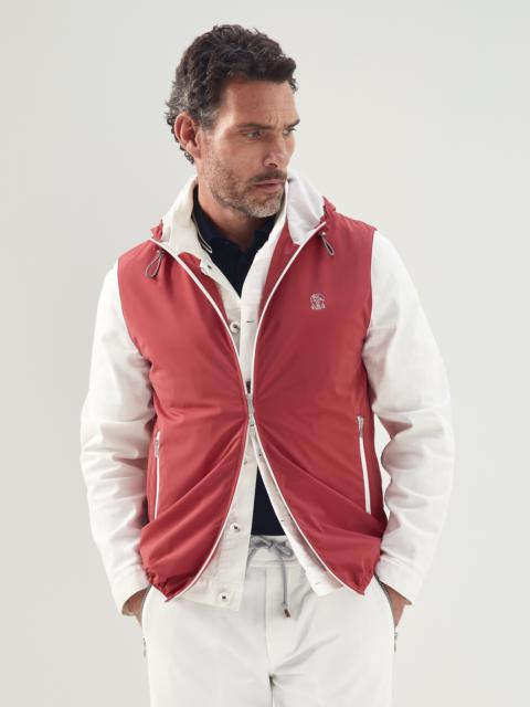 Brunello Cucinelli Bonded nylon hooded outerwear vest