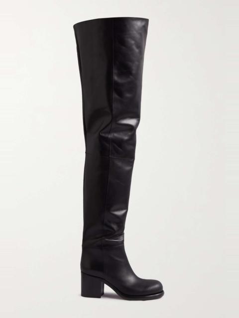 Alaïa 75 leather thigh boots