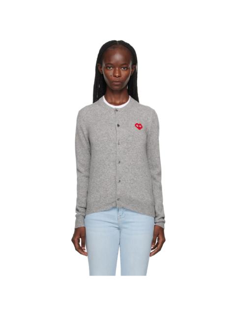 Comme des Garçons PLAY Gray Invader Edition Cardigan