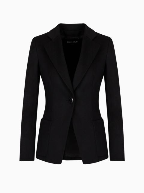 GIORGIO ARMANI Single-breasted jacket in virgin wool and cashmere