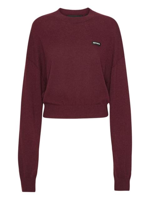 ROTATE crew-neck merino-cashmere blend sweater