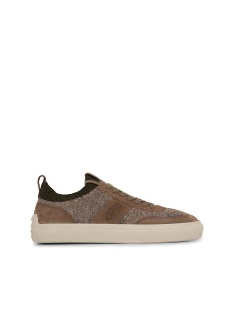 Tod's suede panelled low-top sneakers