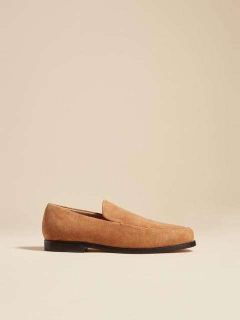 KHAITE The Alessio Loafer in Camel Suede