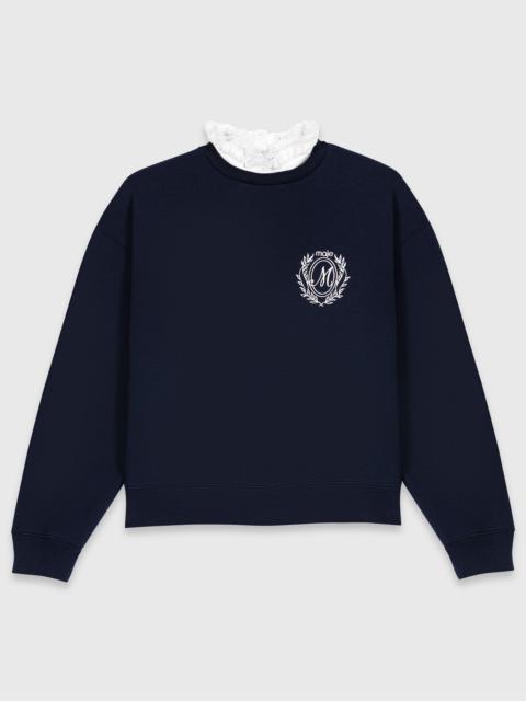 maje Sweatshirt with poplin details