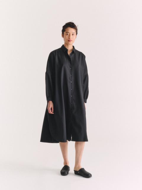 CASEY/CASEY YUKI LONGUE SHIRT - GABERDINE - BLACK