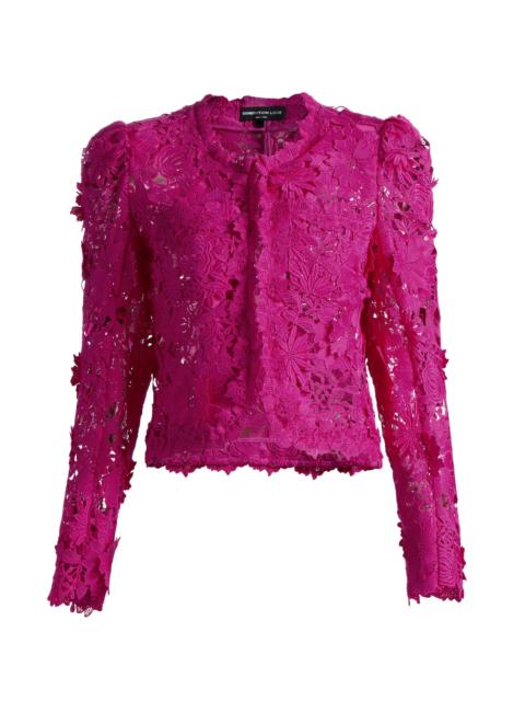 GENERATION LOVE Women's Bondi Guipure Lace Jacket - Hibiscus