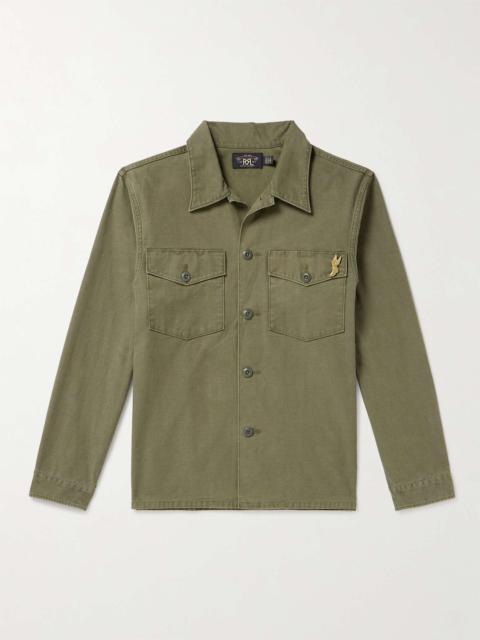 RRL by Ralph Lauren Regiment Pin-Embellished Cotton Overshirt