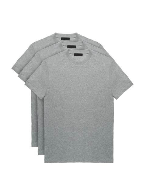 Prada Three Pack Cotton Jersey T-Shirts