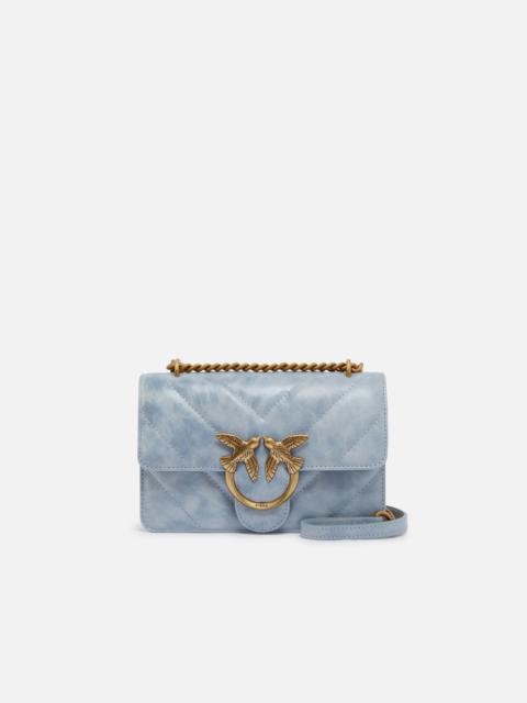 PINKO USED-EFFECT LEATHER CROSSBODY LOVE BAG MINI