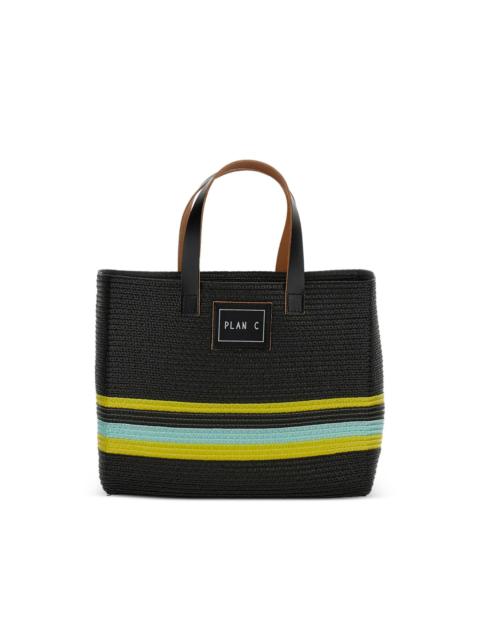 Plan C raffia tote bag