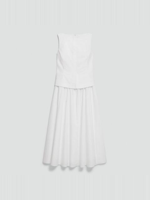 Theory Boatneck Midi Dress in Relaxed Poplin