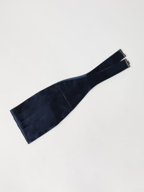 Brunello Cucinelli Silk and cotton satin cummerbund