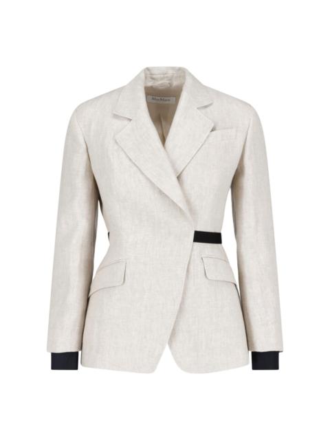 Max Mara DOUBLE-BREASTED LINEN DRILL BLAZER