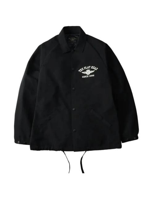 THE FLAT HEAD FN-OJ-NC005 Coach Jacket Flying Wheel Black