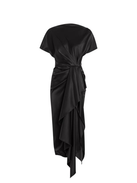 Roksanda Roksanda Zoa Draped Asymmetric Satin Midi Dress