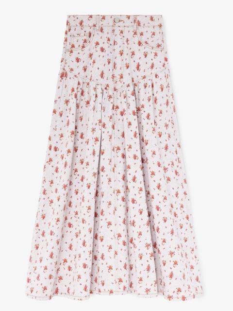 GANNI SKIRT IN PRINTED DENIM