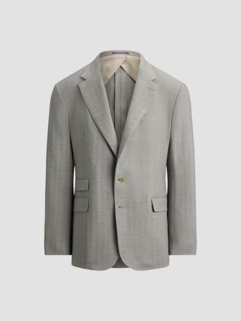 Ralph Lauren Men's Herringbone Cashmere-Wool Single-Breasted Sportcoat - Pearl Grey Multi