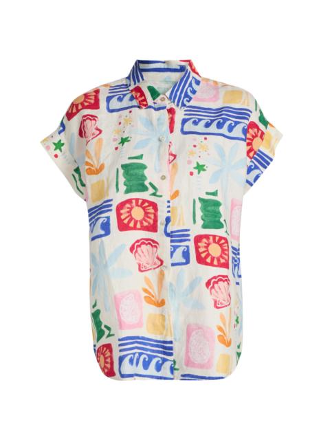 Rails Women's Farrah Printed Linen Short-Sleeve Shirt - Bahama