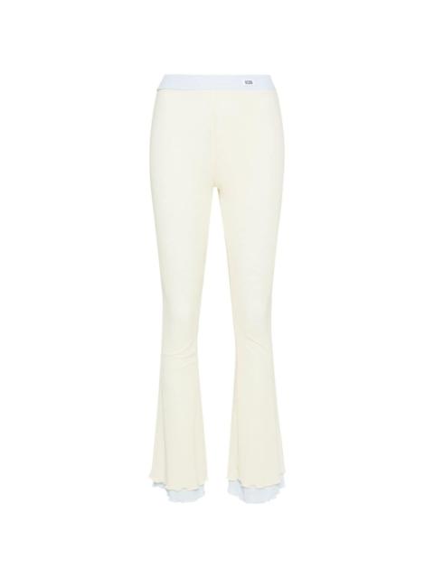 GCDS layered flared trousers