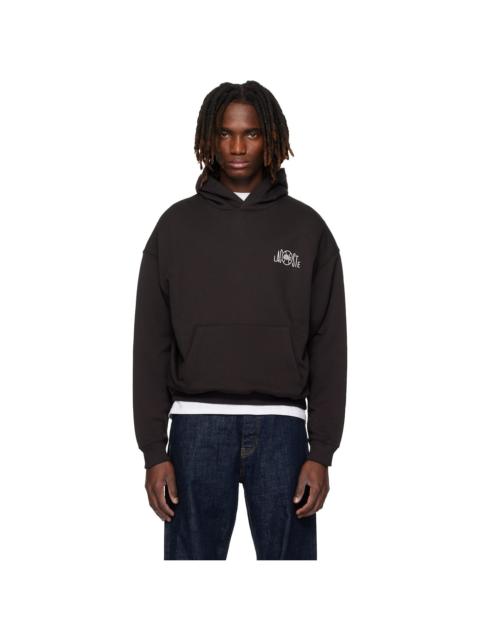 LACOSTE Brown Multi Print Fleece Hoodie