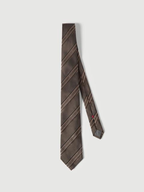 Brunello Cucinelli Textured striped silk tie