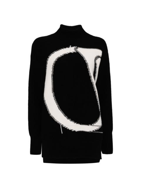 Off-White maxi logo turtleneck sweater