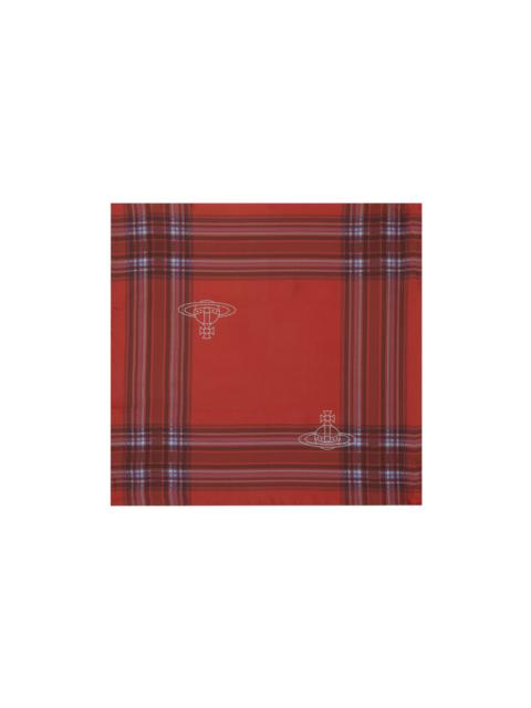 Red Madras Check Pocket Square