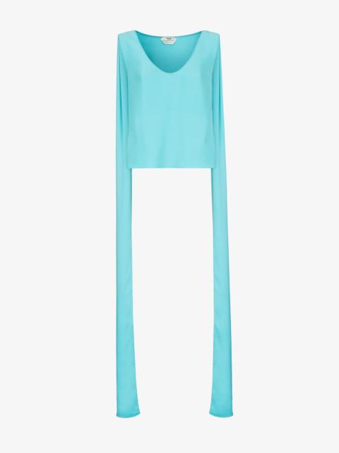 FENDI Light blue satin top