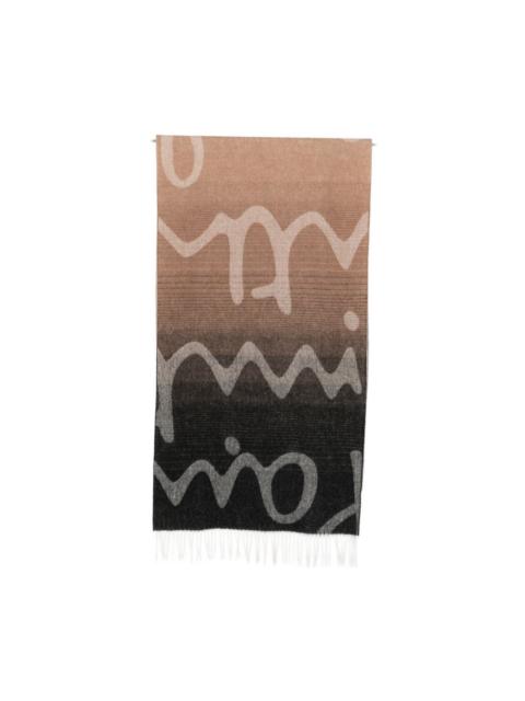 Paul Smith Logo wool scarf