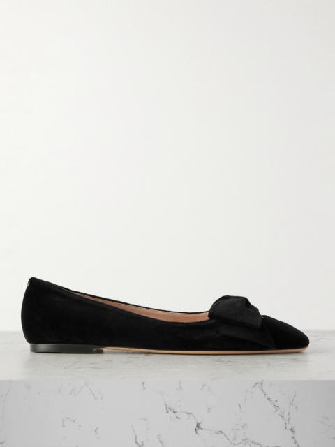 Valentino Bowow Cutout Velvet Ballet Flats