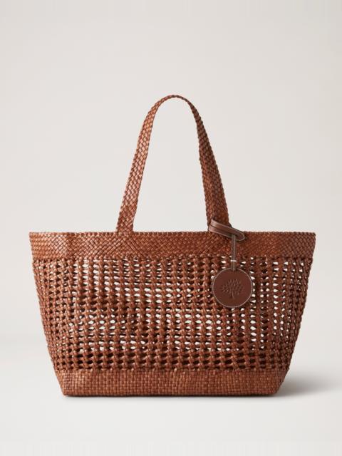 Mulberry Large Woven Leather Tote Vintage Oak Bovine Leather