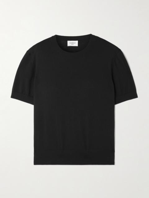 SAINT LAURENT Cropped Wool T-shirt