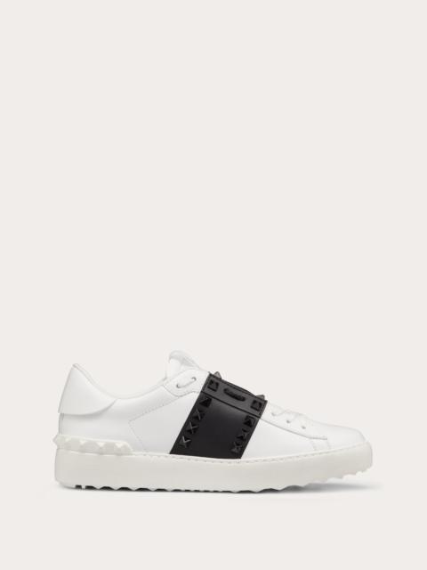 Valentino ROCKSTUD UNTITLED SNEAKER IN CALFSKIN LEATHER WITH TONAL STUDS